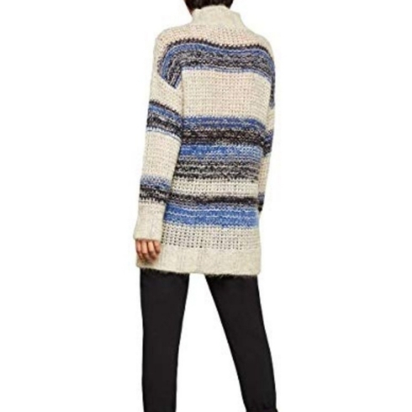 Bcbgmaxazria Cerulean Mock Neck Slouchy Sweater Mohair Wool Tunic Size Small - Picture 2 of 12